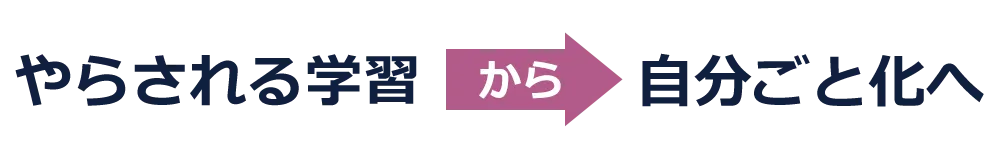 やらされる学習から自分ごとへ